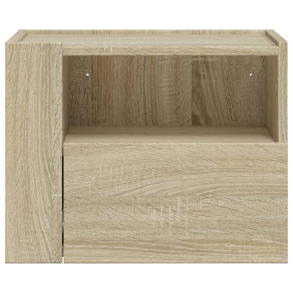 Wall Mounted Nightstand Sonoma Oak 45 x 30 x 35 cm