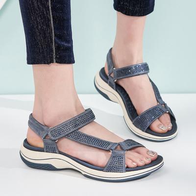 Модные Летящие Стразы Дышащие Удобные Повседневные И Универсальные Спортивные Женские Сандалии Модная Обувь для Мамы Летние Простые