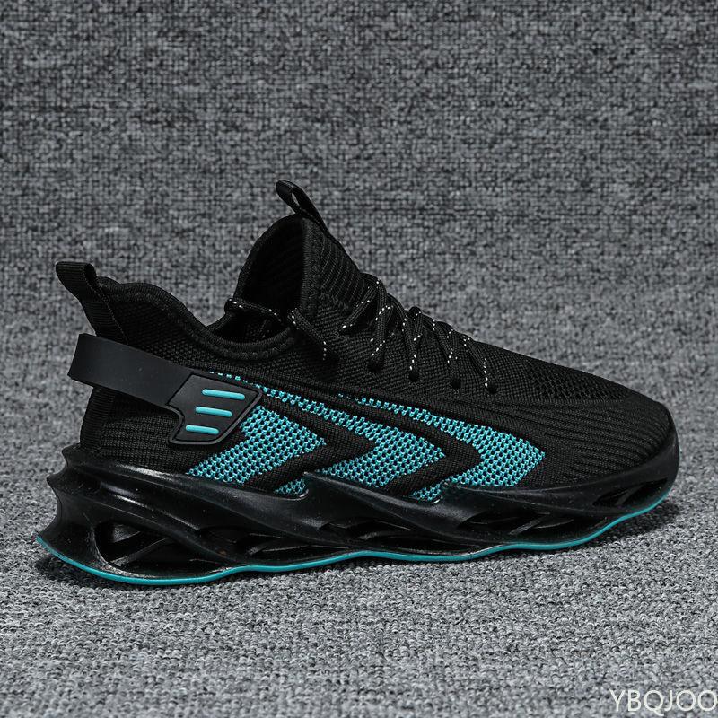 Мужская повседневная обувь для бега из дышащей сетки, удобные мужские кроссовки Blade, черные, легкие, спортивные, для бега, мужские кроссовки