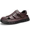 Summer Men's Casual Sandals Large Size Genuine Leather Casual Handmade Sandals Breathable Casual Sneakers Sandals for Men