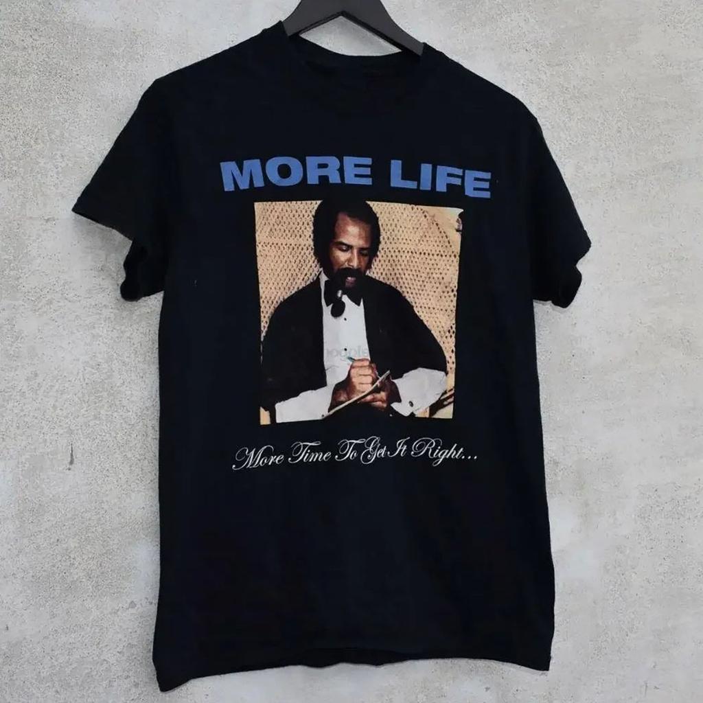 Футболка Drake Drake More Life Черная футболка Графическая рубашка с коротким рукавом Унисекс Мужчины Женщины Летняя Хлопковая футболка с круглым вырезом
