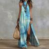Paisley Print Halter Long Dress, Casual Fashion Maxi Dress for Women, European American Style Summer Beach Long Sundress