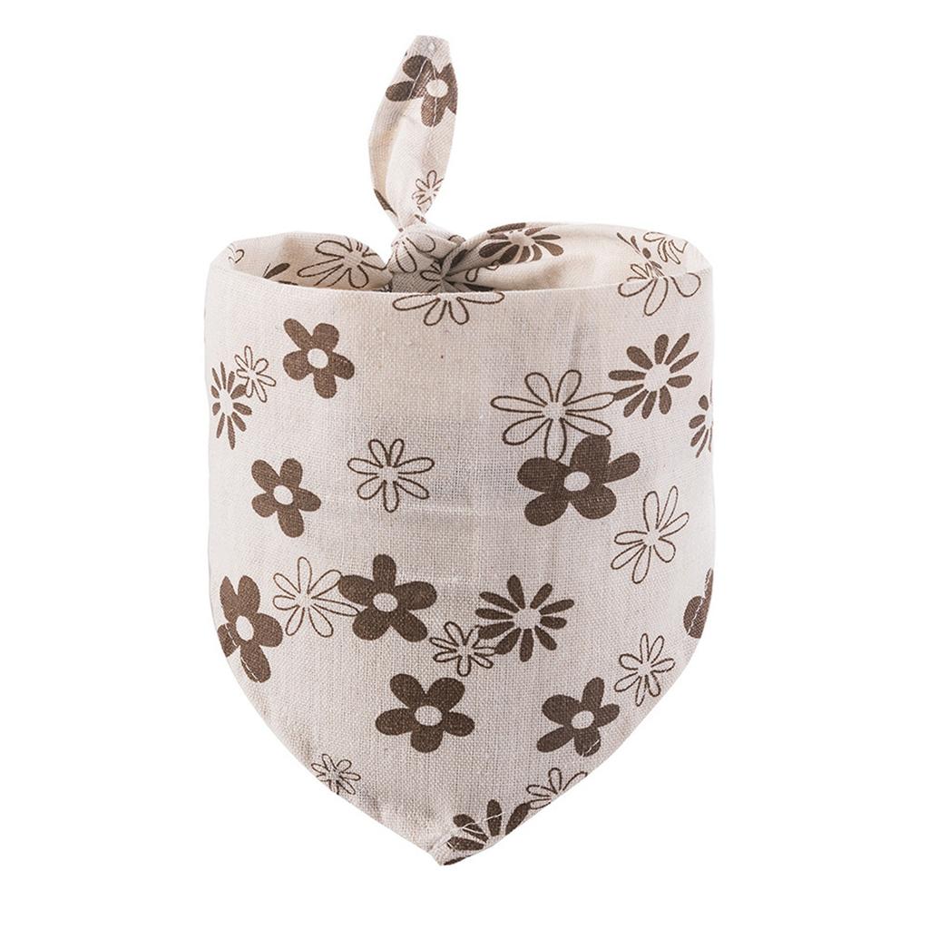 Bib,Dog Scarf,Puppy Bib,Pet Saliva Towel,Flower Pattern Stylish Pet Decorative Pet Printing Saliva Towel Dog Scarf For Small Dogs