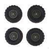 4pcs Rubber Tire Tyres with Wheels for WPL 1/16 Scale Truck Spare Parts