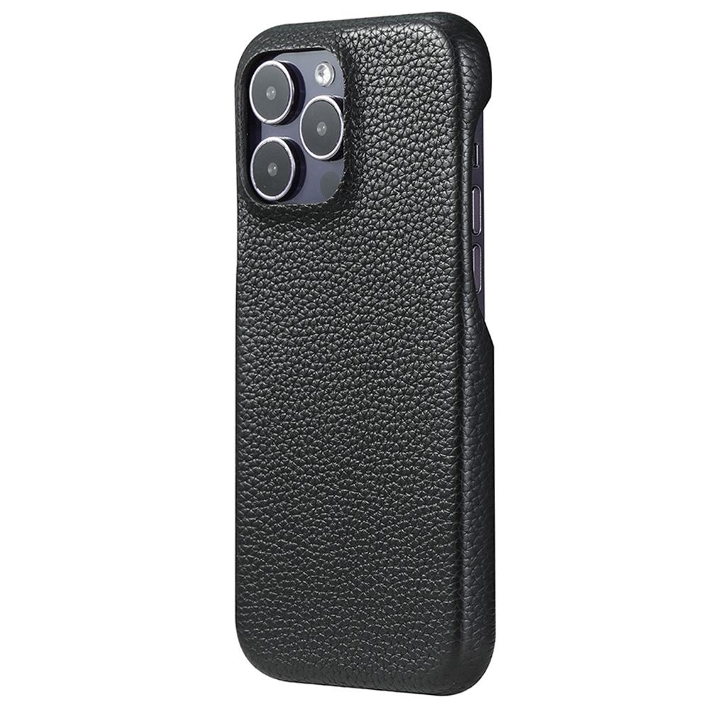 For iPhone 15 Pro Case Litchi Texture PU Leather PET Phone Back Cover