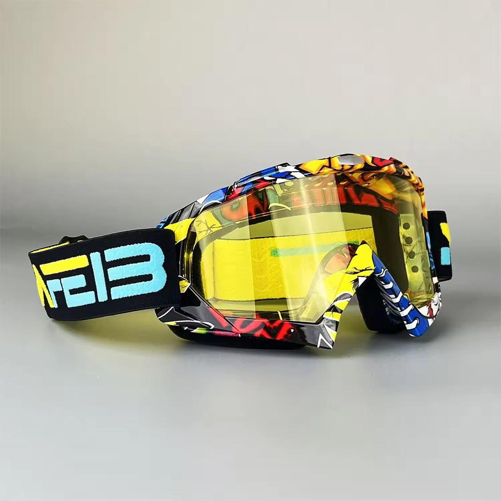 2026 Vibrant Frame Design Motocross Goggles UV400 Lens Lightweight Durable Adjustable Strap Outdoor Sports Riding Goggles