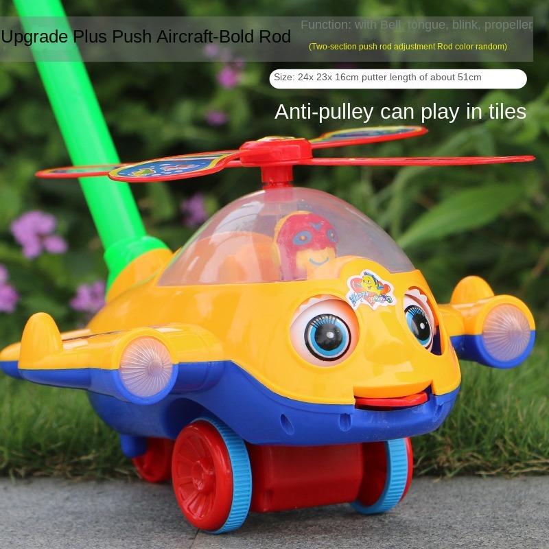 Interactive Children's Hand Push Airplane Baby Toddler Stroller Toy  for Kids Boys and Girls