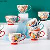 Американская керамическая кружка с креативным рисунком, расписанным вручную, чашка для завтрака, кофейная кружка, чашка для сока, чашка для молока, бытовая чашка для чая, чашка для воды