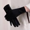 Elegant Touch-Screen Gloves Warm Windproof Suede Gloves Practical Winter Thermal Gloves  Hiking