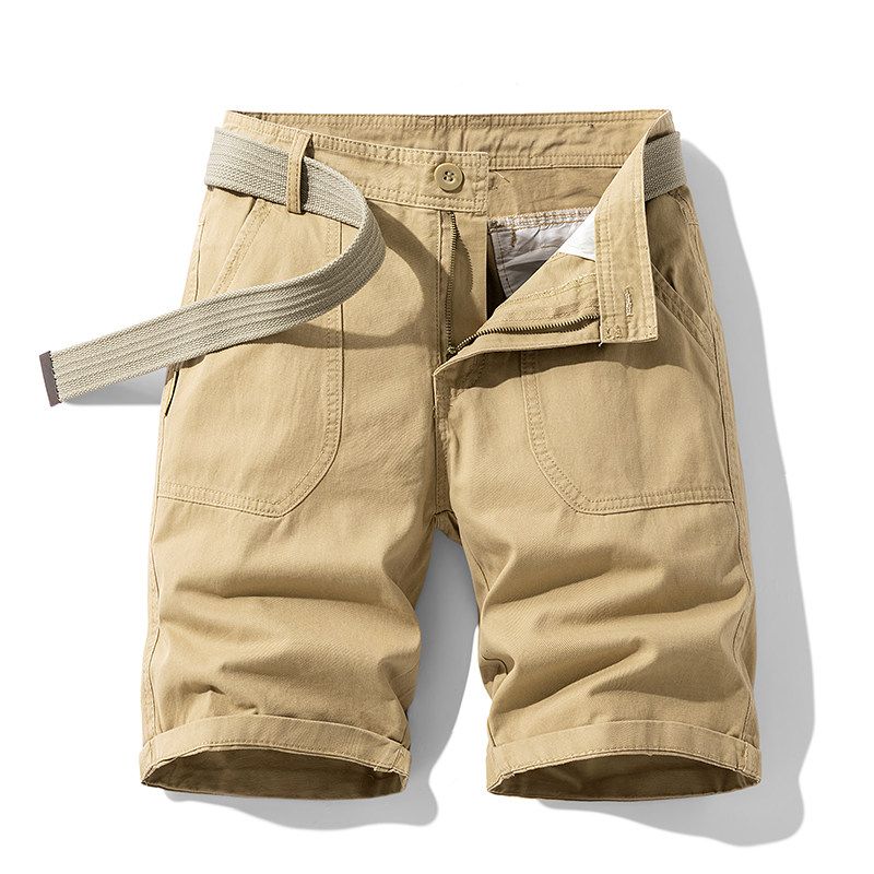 Export Export Tail Goods Multi-Pocket Pure Cotton Workwear Shorts Summer Men's Plus Size Loose Casual Straight-Leg Half Length Middle Pants