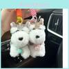 Adorable Schnauzer Plush Keychain Soft Dog Backpack Charm Cute Gift Doll