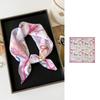 Fresh Color Bow Printing Small Square Scarf Sweet Silk Scarf Versatile Decorative Scarf Scarf Scarf Supply