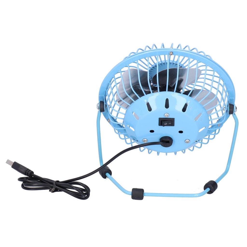 Fan USB Portable Silent Aluminum Blade Desk Desktop Iron Crafts Fans