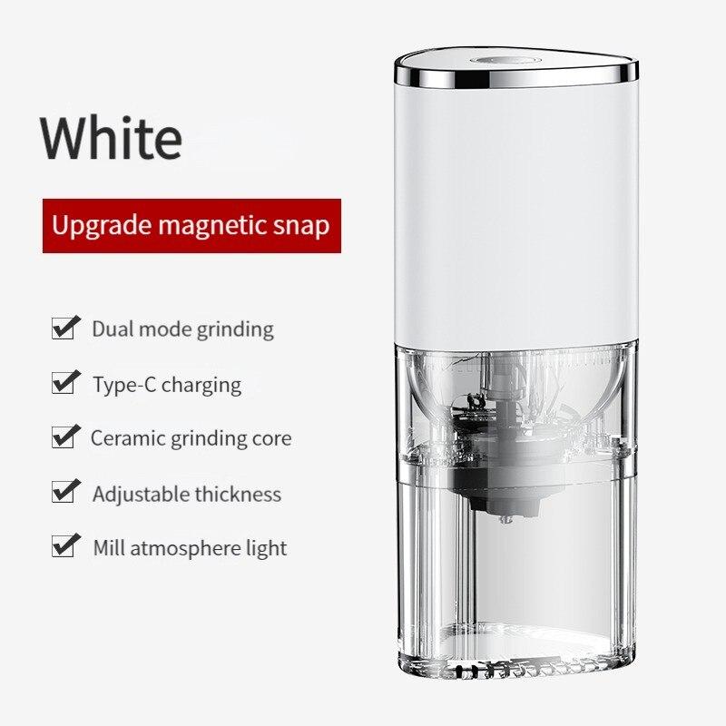 Портативная электрическая кофемолка типа C с USB-зарядкой, керамический шлифовальный сердечник, домашняя мельница для кофе в зернах, измельчитель