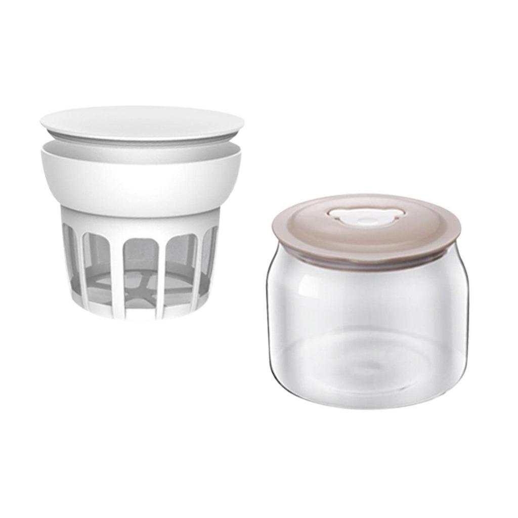 Сепаратор сыворотки Йогуртница Фильтр для йогурта с мелкой сеткой Сыроделательная машина с крышкой Многоразовый кухонный инструмент Легко чистить