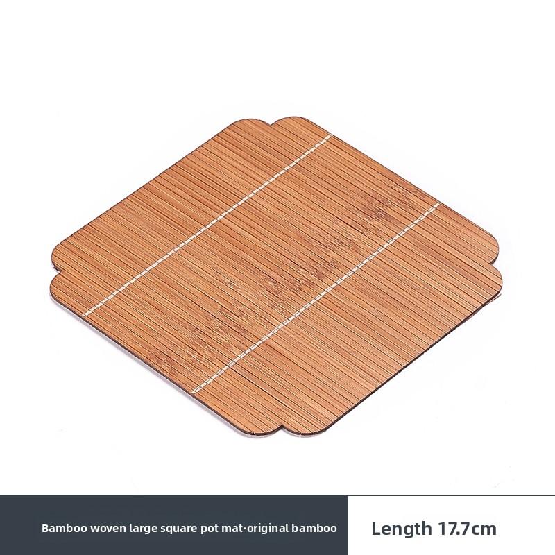 Ретро бамбуковая подставка, термоизоляционная подкладка, подставка для чайника из фиолетового песка, китайский стиль дзен классическая чайная церемония, набор для чая кунг-фу