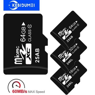 Карта памяти Micro TF Card C10 64GB 32GB 16GB до 60MB/s A1 Flash TF Card для телефонов, планшетов, камер, БПЛА, автомобилей, тахографов и систем мониторинга