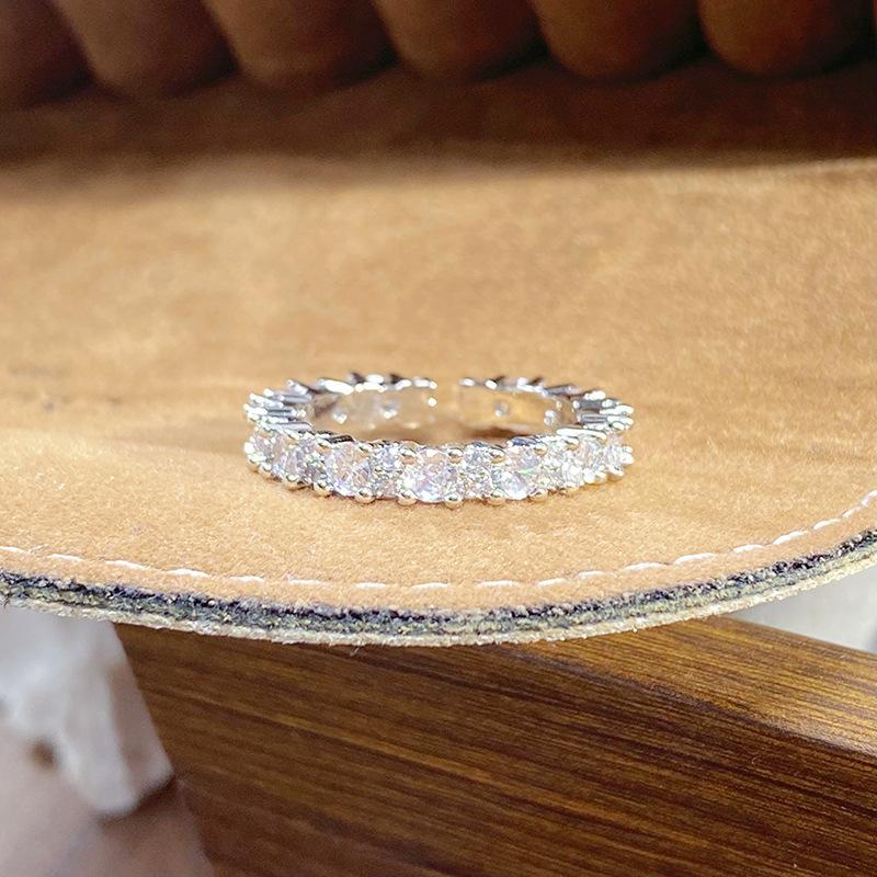 Взрывной Лед Бриллиант Цыганская Звезда Полный Бриллиантов Цир*****Пен Кольцо Нишевое Изысканное Легкая Роскошь Высококлассное Кольцо Женщина