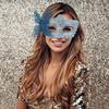 Butterfly Masquerade Ball Mask Lace Plastic Half Face Mask for Women Party Costume Halloween Cosplay Accessory