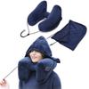 Outdoor Travel H-type Inflatable Airplane Neck Pillow, Washable Cover Travel Pillow, Inflatable Airplane Pillow for Neck Support,