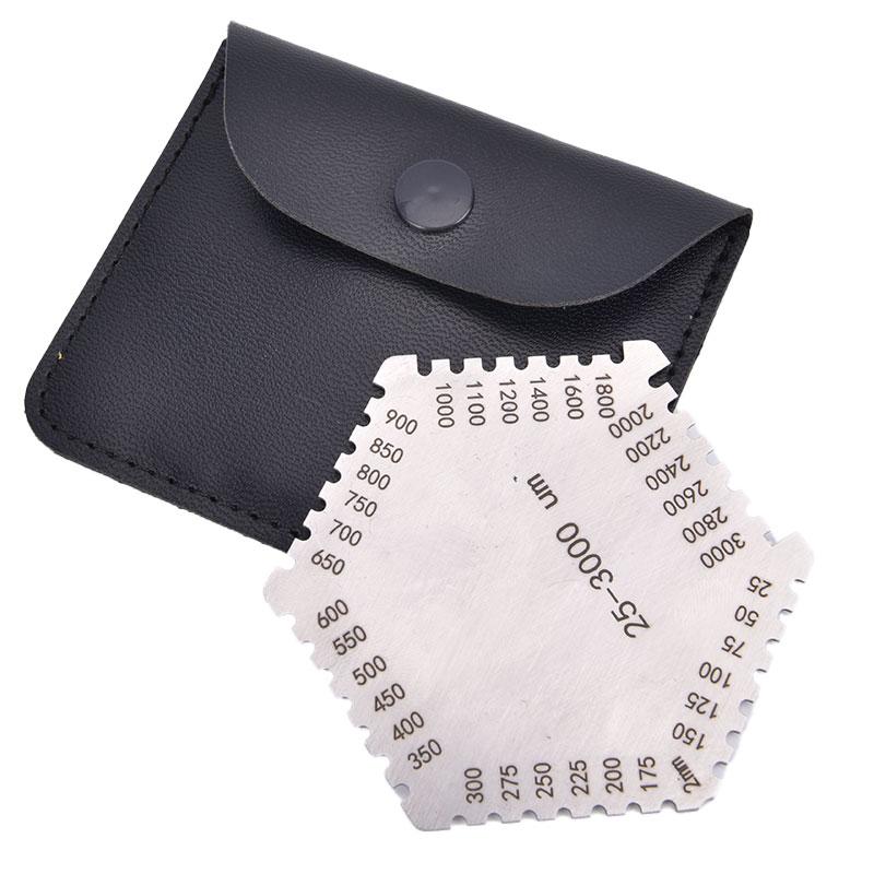 Wet Film Comb Gauge Coating Thickness Meter Tester Tool 25-3000Um Silver