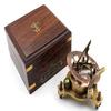 Marine WEST London 6.35 Cm Brass Sundial Compass Nautical Décor Big Triangle Sundial Screw Legs Gift Maritime Instrument