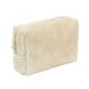 Fluff Accessory Pouch with Cosmetic Fluffy Faux Fur [aso] Pouch, Large, Gusset, Pouch, (Off-White, Large) Se-fp280-ow-l