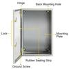 NEMA Steel Enclosure, 24 x 16 x 10\'\' NEMA 4X Steel Electrical Box, IP66 Waterproof & Dustproof, Outdoor/Indoor Electrical Junction Box, with