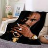 1 шт. Плед в стиле Hip Hop 2Pac, Мягкий, Легкий, Для всех сезонов, Многоцелевой плед для дивана, кровати, офиса и пикников, Французский стиль с культовыми обложками альбомов и цитатами