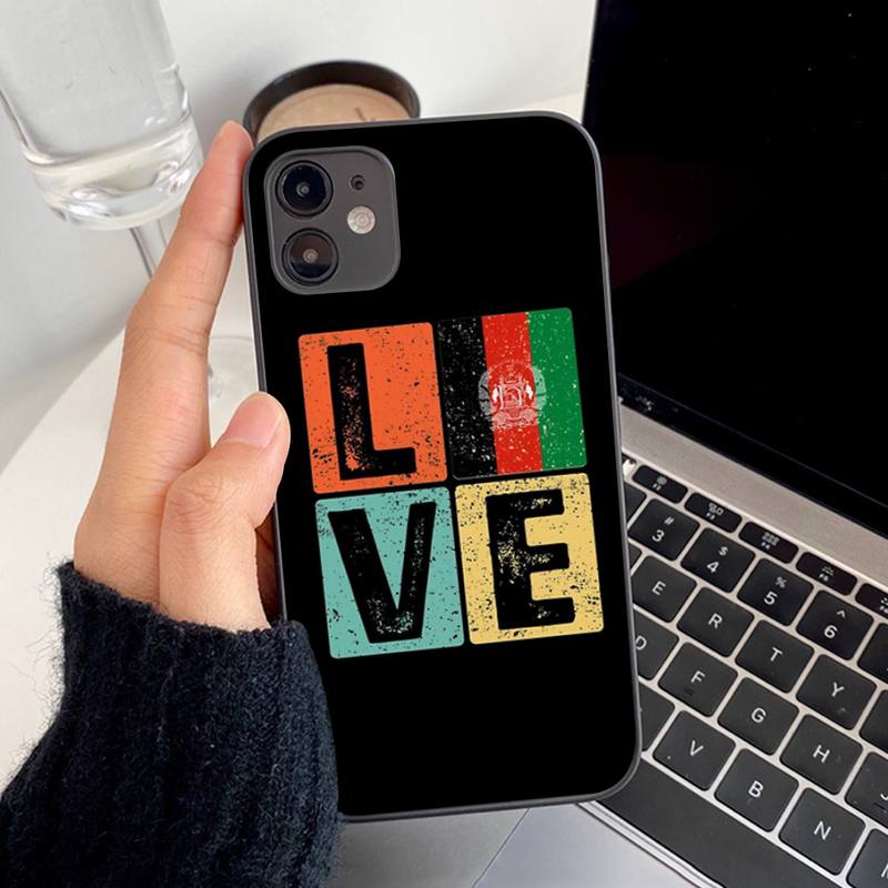 Чехол для телефона с флагом Афганистана для iPhone 13 8 7 6S Plus X 5S SE 2020 XR 11 12 mini pro XS MAX