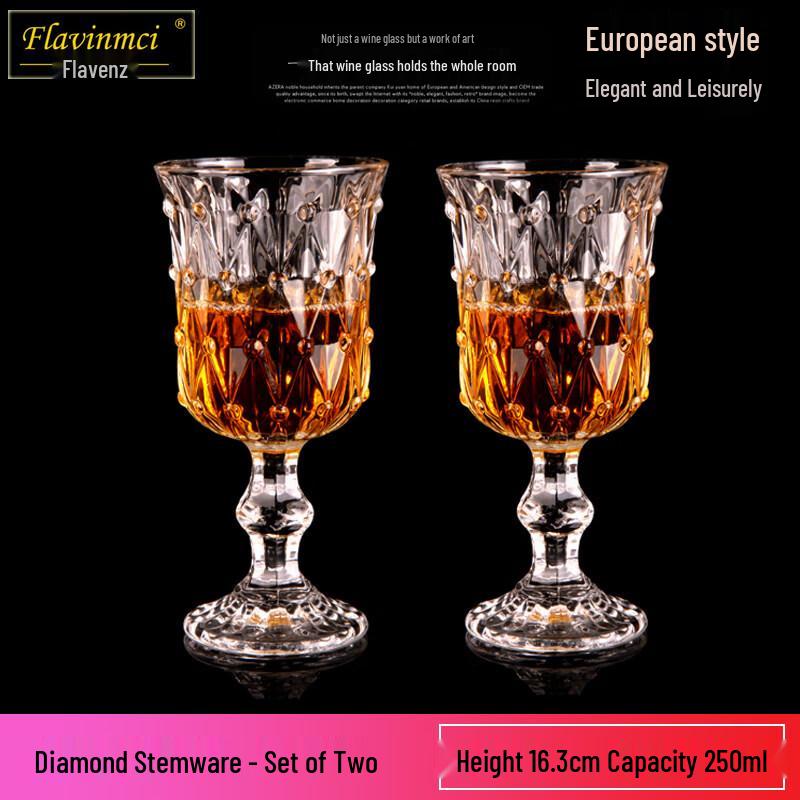 Набор бокалов для вина Flavinmci European Diamond Stem (6 упаковок)