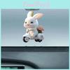 Adorable Acrylic Rabbit Car Accessory Charming Decoration For Electric Bikes And Cars