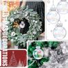6/12Pcs Fillable Christmas Transparent Plastic Balls with Lanyard Shatterproof DIY Hanging Decoration Xmas Tree Pendants