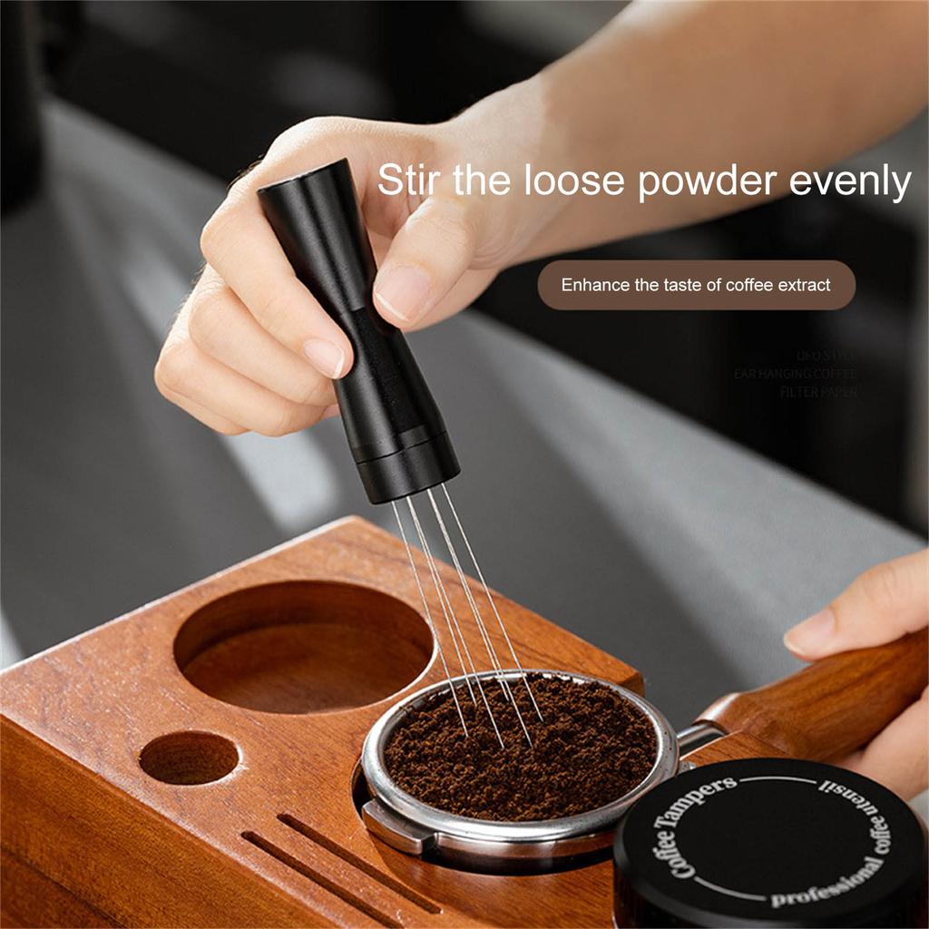 Portable Coffee Distribution Needle Coffee Powder Needle Coffee Distributor Metal Texture Coffee Stirrer for Coffee