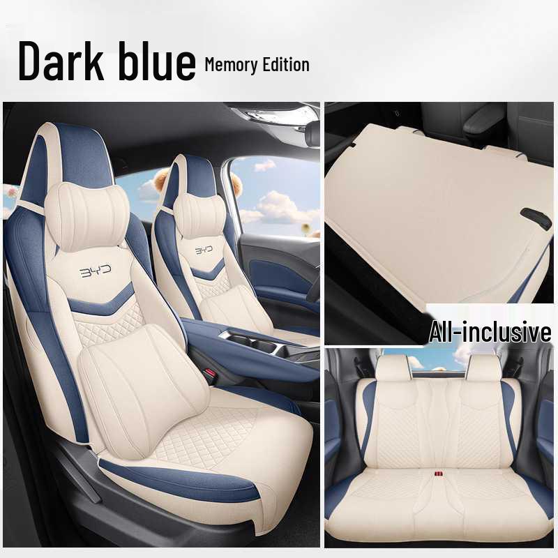 BYD Seagull Fabric Linen Cartoon Seat Cushion for Five-Seater Cars