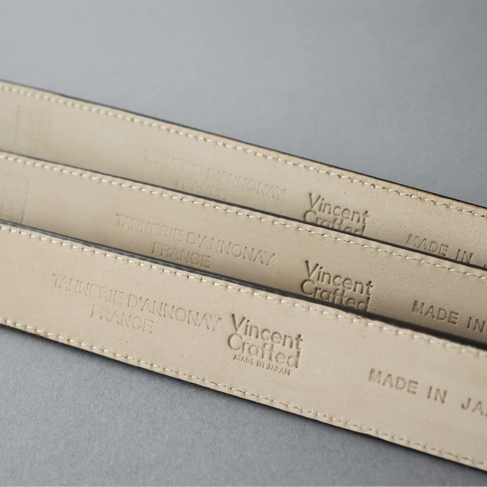 [Vincent Crafted] Nagasawa Belt Industry, Сделано в Японии, Мужской ремень из французской кожи Box Calf Annonay, Натуральная кожа, Ширина 30 мм, Мужской деловой ремень, Темный