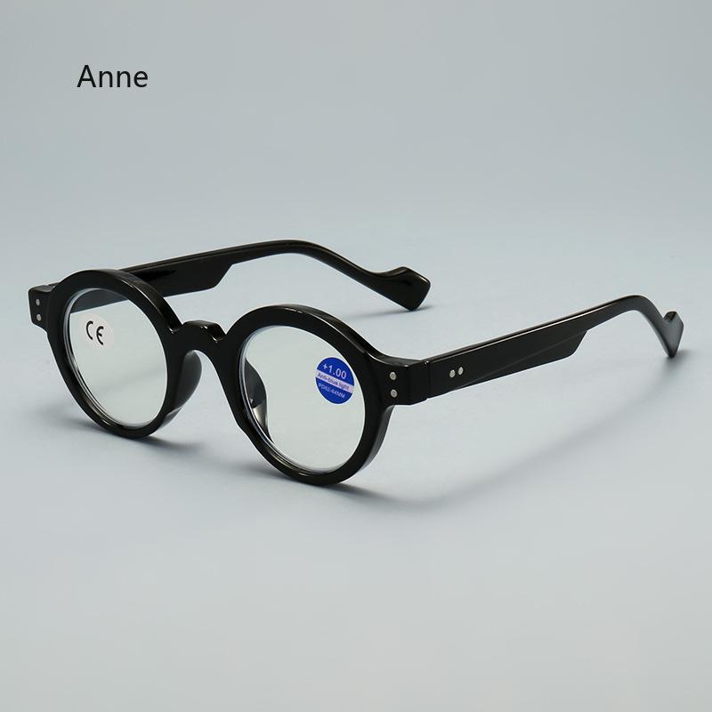 Men Retro Reading Glasses Anti Blue Light Eyewear Trend Ultra-lightweight Round Frame Women Presbyopic Eyeglasses Frame Unisex