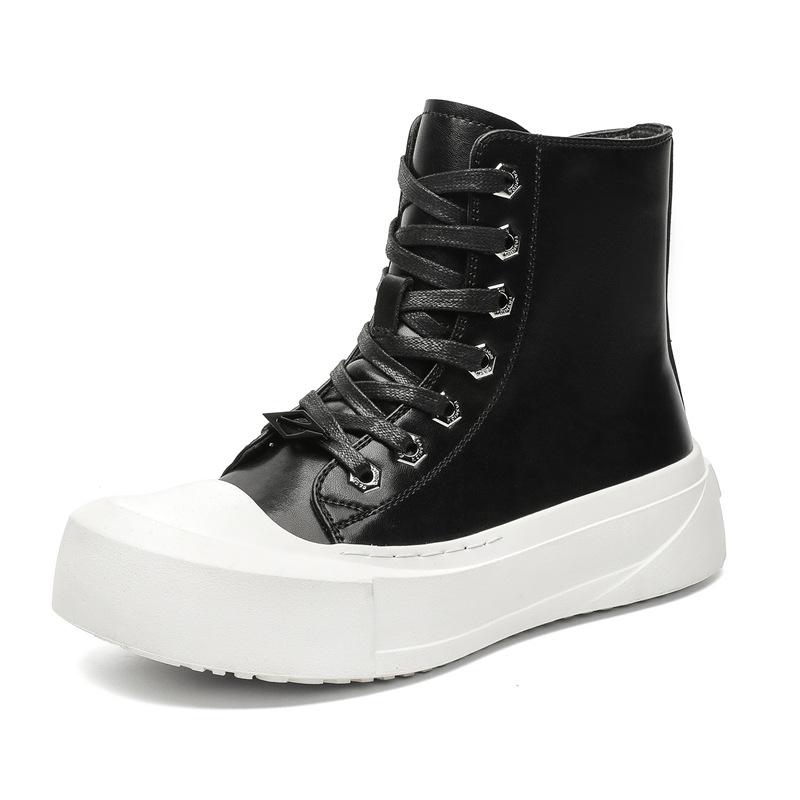 Черные туфли для доски, мужские летние повседневные маленькие белые туфли, тренд, универсальная интернет-знаменитость с туфлями Дерби 66656-J