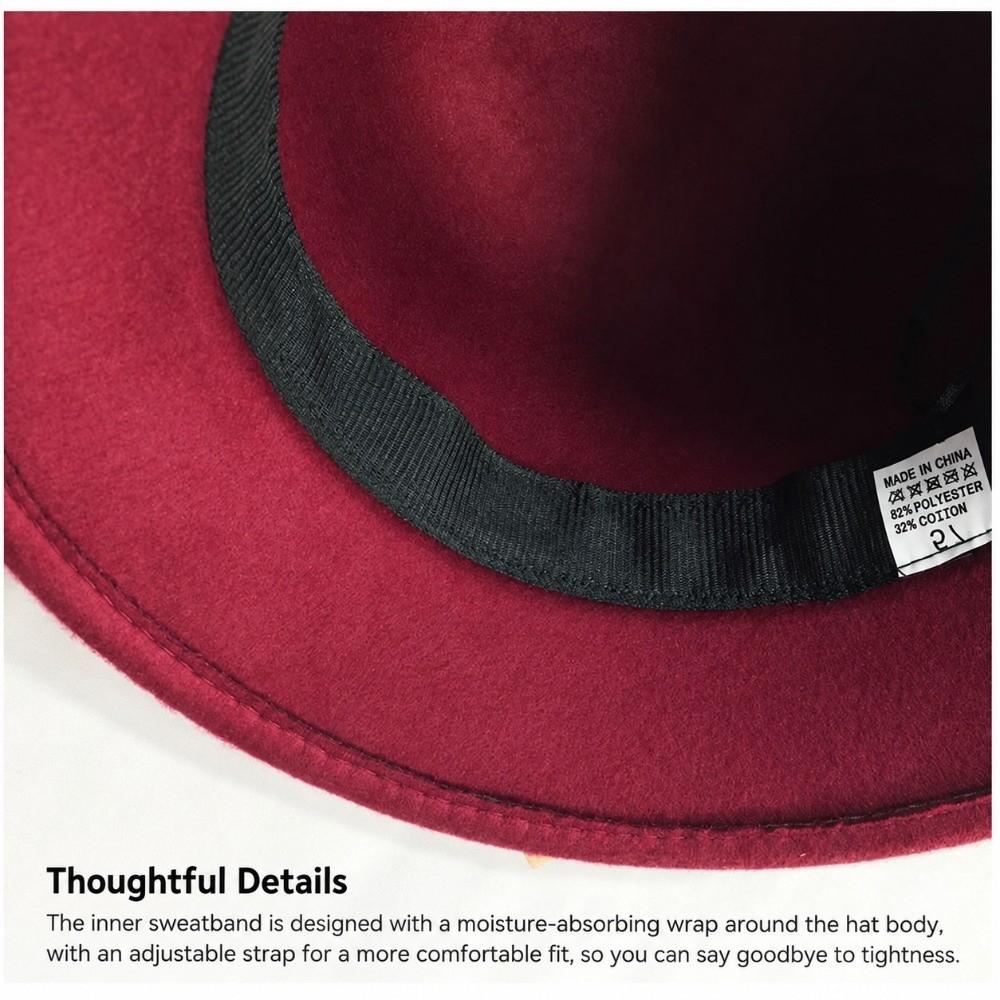 Autumn Winter Fedora Hat Dome Shape Cloche Hat Classic Fisherman Cap Jazz Music Scene