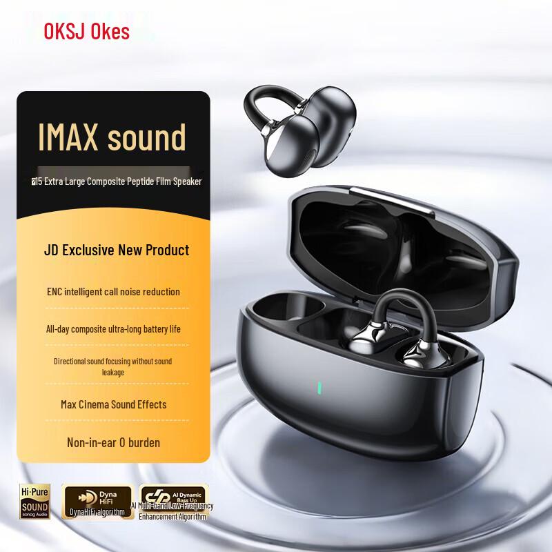 Беспроводные наушники OKSJ HY-20 с открытым ухом, на зажиме, Bluetooth