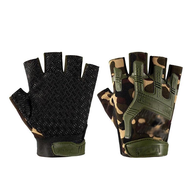 2026 Custom Logo Training Exercise Compression Protect Gym Workout Half Finger Non-Slip Tactical Gloves