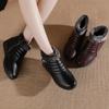 2024 New Women's Warm Boots Winter Waterproof Ankle Leather Boot Outdoor Non Slip Flat Shoes Wedge Fur Booties Boots Botas