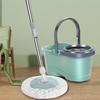 Spin Mop Bucket Set with 2 Replacement Rag Stainless Steel Handle Rotating System Dry Wet