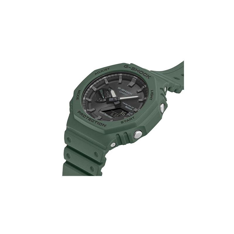Casio G-SHOCK Классическая серия Octagon Защита сердечника из углеродного волокна Водонепроницаемый и ударопрочный Механизм Кварцевый механизм Ремешок из смолы GA-B2100-3APR