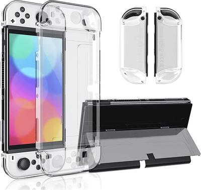 Elnicec Switch OLED Чехол Последний Улучшенный Прозрачный ТПУ Раздельный Легкий Без Полной Совместимости с Док-станцией Nintendo Switch OLED [Модель 2025 года] Joy-Con (L)/(р)