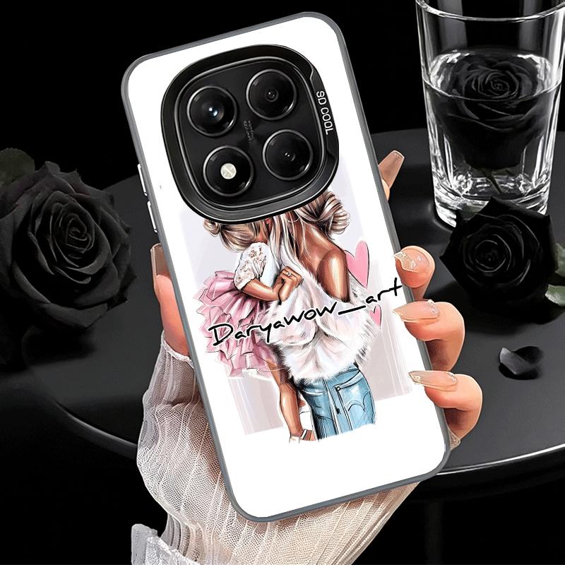 Mom Baby Girls Theme Soft Phone Case for Xiaomi Redmi Note 13 14 15 Pro Plus 12S 12 11S 11 11T 10S 10 Shockproof Cover Back Shel