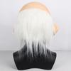 White Bearded Old Man Latex Mask Headgear Halloween Masquerade Party Role-playing Grandpa Wig Props