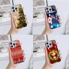 Ae117 Merry Christmas Happy New Year Design Electroplated Glass Phone Cases for Samsung S25 Ultra iPhone Xiaomi Redmi Lens Full Protection Back Cover