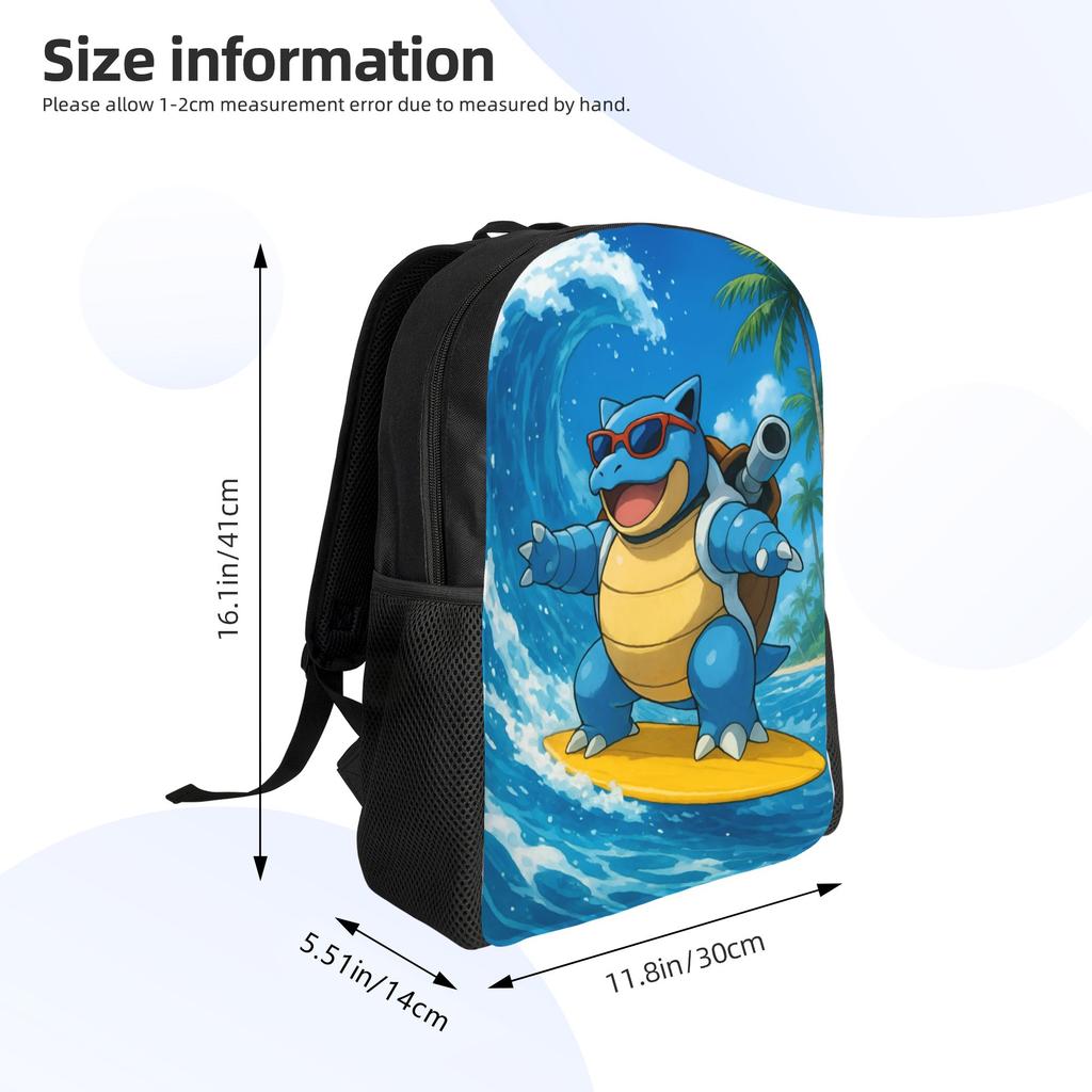 Рюкзак для путешествий S-Squirtles Женский Мужской Школьный для ноутбука и книг Мультяшный Студенческий Daypack Сумки