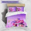Kpop Demon Hunters Pattern Printed 3PCS Bedding Set, Soft Skin-Friendly Washable Duvet Cover & Pillowcases Set